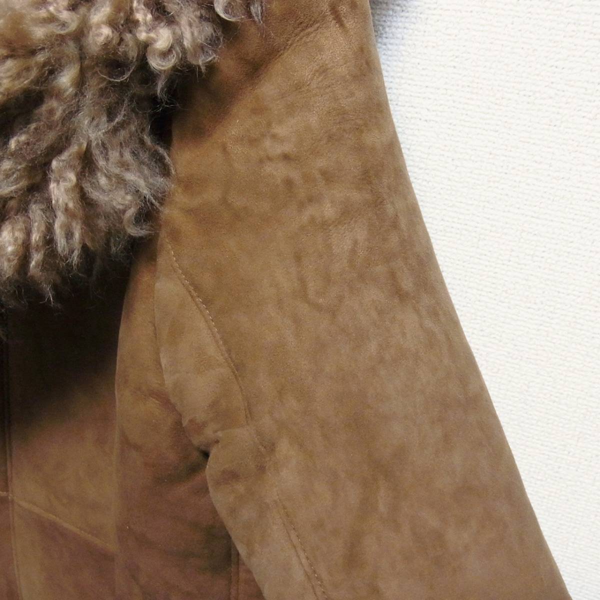 トゥモローランド MACPHEE マカフィー 羊革 ムートンコート 38_右袖にシミのような跡あり