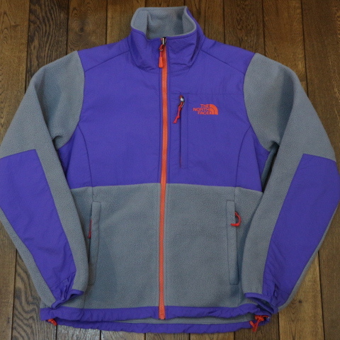 THE NORTH FACE デナリ フリース ジャケット POLARTEC Women's S パープル グレー ノースフェイス ポーラテック フルジップ パーカー_画像1