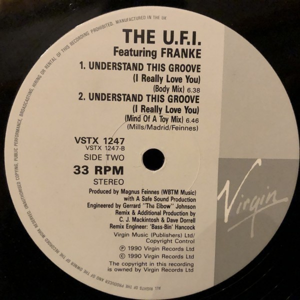 The U.F.I. Featuring Franke / Understand This Groove (I Really Love You) (Feeling Groovy Mix)_画像3