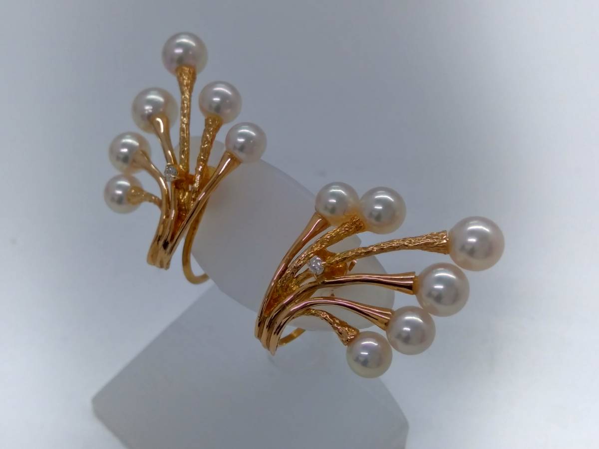 美品 K18 イヤリング ダイヤ 0.80ct 18金 2.7g P621 | www