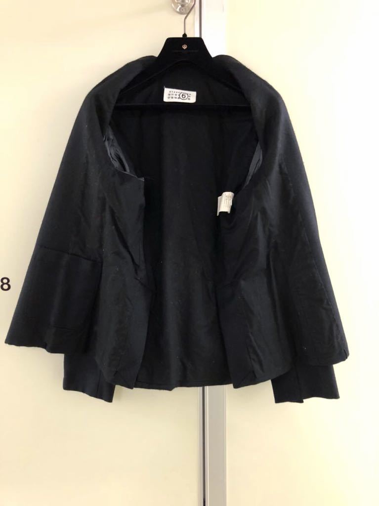 MM6】MAISON MARTIN MARGIELA 2007 黒WOOL 3B ZIPデザイン MM6】MAISON MARTIN MARGIELA 2007 黒WOOL 3B ZIPデザイン