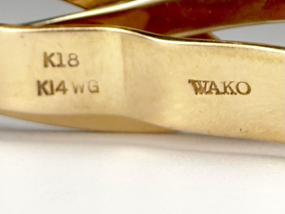 8 7g K18 K14WG 和光 ネクタイピン タイピン タイバー WAKO 8 7g K18 K14WG 和光 ネクタイピン タイピン タイバー WAKO