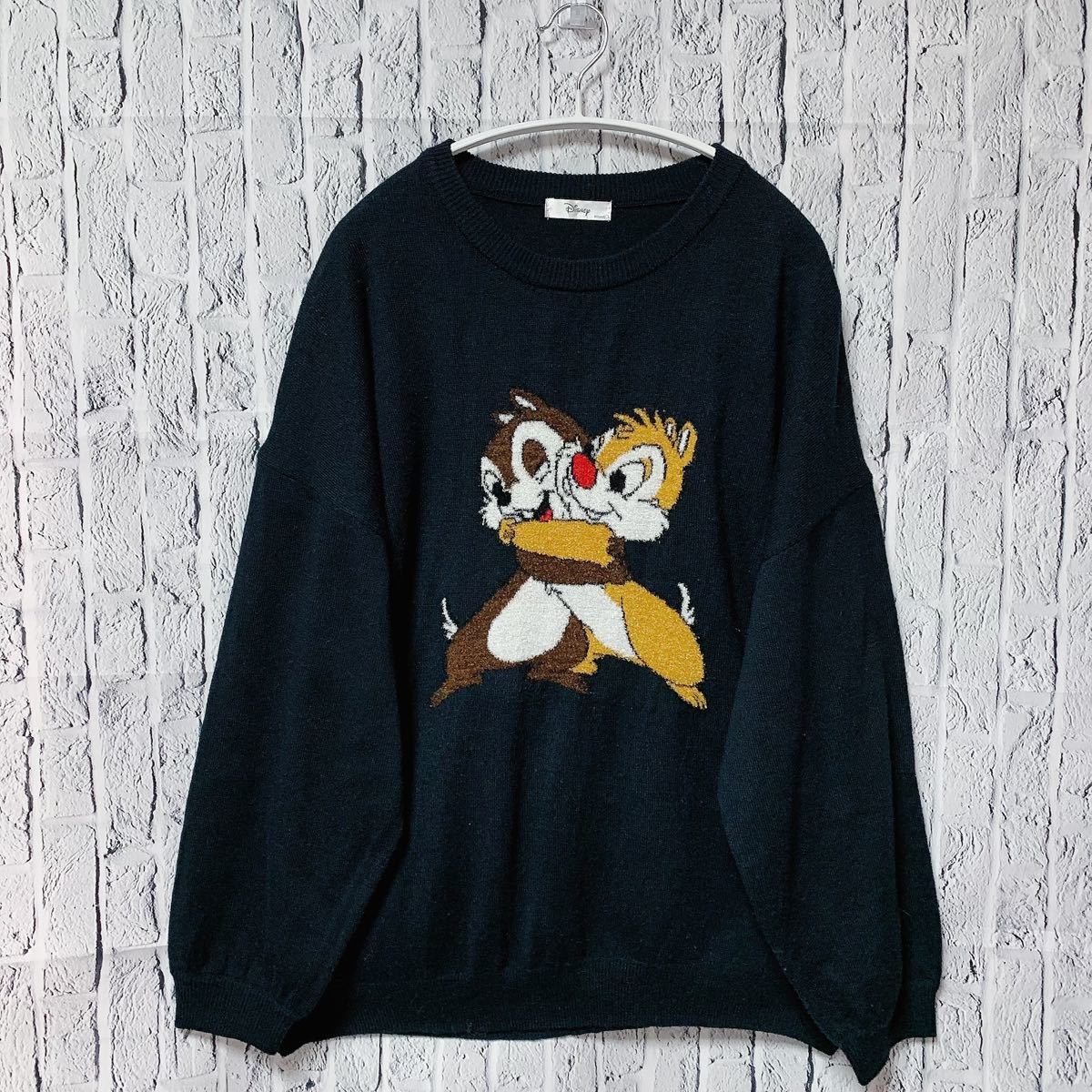 USED】Disney ディズニー チップ&デール ニット セーター USED】Disney ディズニー チップ&デール ニット セーター