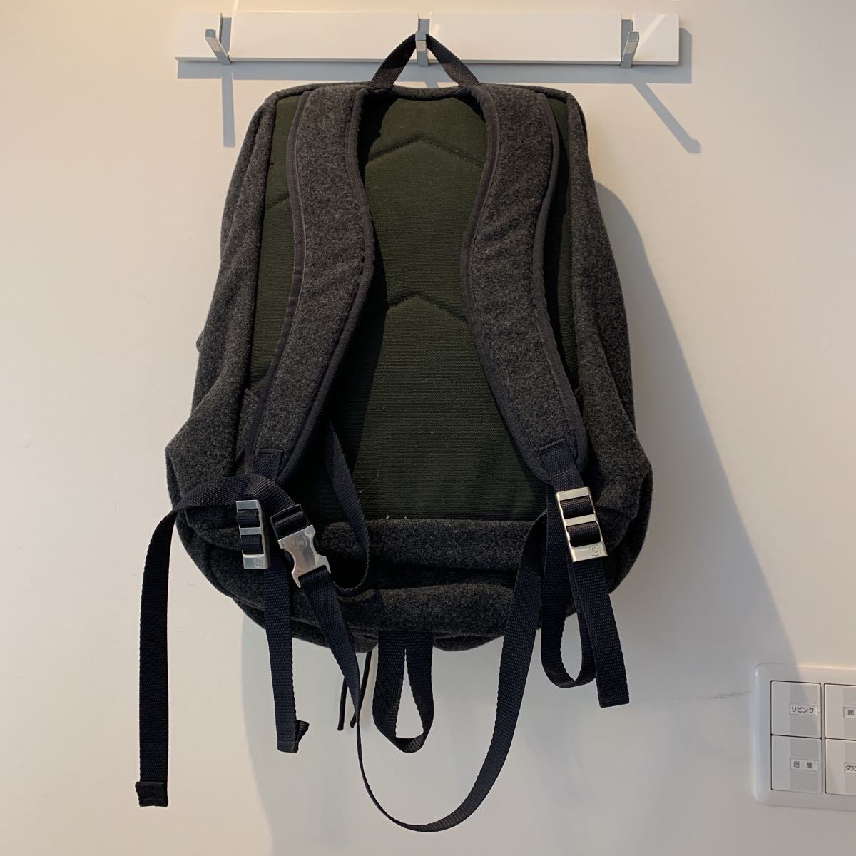  Neighborhood × Porter collaboration now become ultra rare backpack gray Prada type rucksack high capacity Fujiwara hirosi reverse side ..