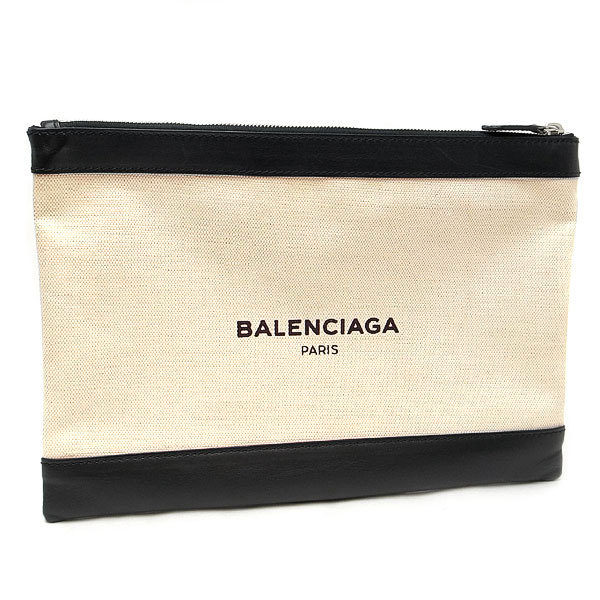 [ зеленый магазин ломбард ] Balenciaga 373834 клатч темно-синий зажим M[ б/у ]