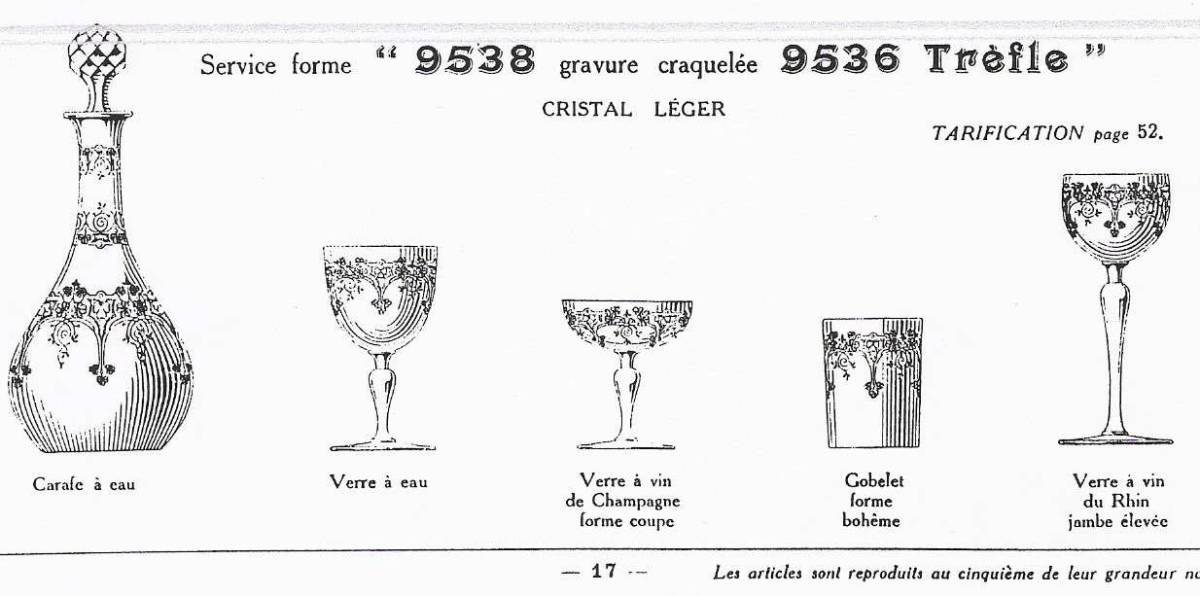 稀少 OLD BACCARAT オールドバカラ TREFLE トレフル クローバー ラインワイングラス 被せクリスタル エッチング装飾 上質アンティークの画像10