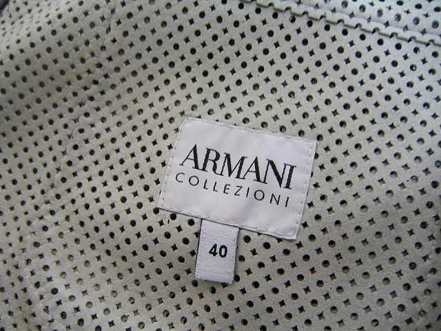 ARMANI COLLEZIONI Armani koretsio-ni перфорированная кожа блузон жакет 