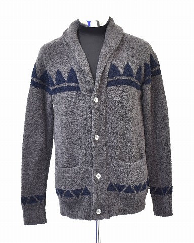 Birvin Uniform （バービンユニフォーム）PILE CARDIGAN パイルカーディガン NATIVE ショールカラー GREY 3