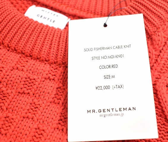 MISTERGENTLEMAN（ミスタージェントルマン)SOLID FISHERMAN CABLE KNITソリッドフィッシャーマンケーブルニット クルーネックセーター Mr._画像5