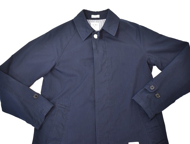 BEDWIN&THE HEARTBREAKERS(ベドウィン&ザ・ハートブレイカーズ)SOUTIEN COLLAR COAT SLOVAKステンカラーコート ギンガムチェック NAVY 2_画像4