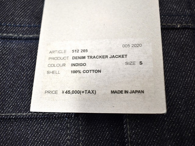 NULABEL （ニューレーベル） DENIM TRACKER JACKET デニムトラッカージャケット CM1YOK42 Gジャン ジージャン デニムブルゾン PORTVEL S_画像9