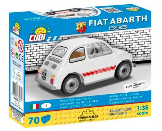 COBI ブロック ☆ 1/35スケール 自動車 ☆ フィアット アバルト 595 1965 / 1965 Fiat Abarth 595 ☆ 新品/未開封 ☆ EU製 _画像3