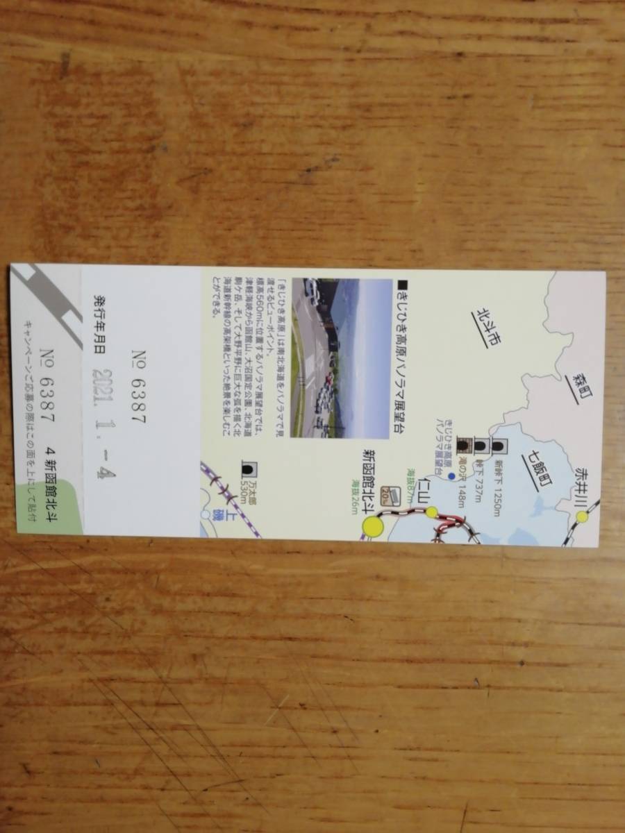 JR北海道　北の大地の入場券　新函館北斗駅　_画像2