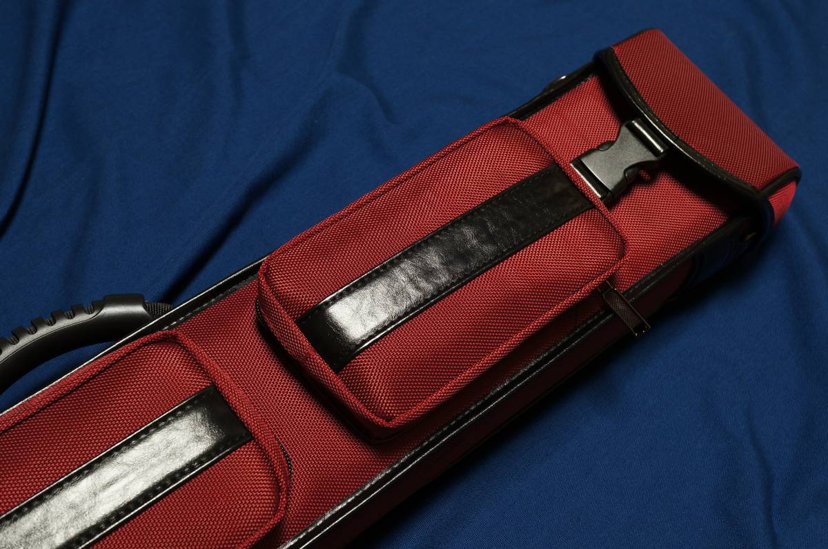 ■N&A｜6 Holes for 2B/4S Cue case - Red Nylon ox ビリヤード キューケース 新品 数量限定入荷！_画像2