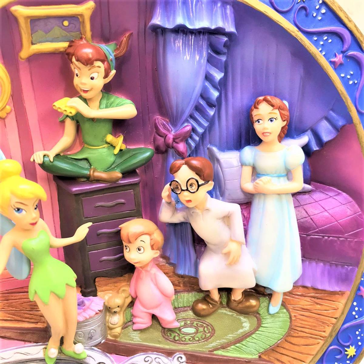 限定レア ピーターパン Peter Pan ティンカーベル Tinker Bell レリーフプレート ３Dプレート シリアルナンバー 壁掛け皿  Disney 絵皿