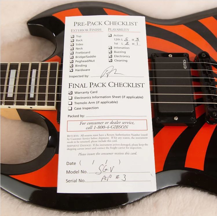 世界に3本！？激レア★Gibson Custom Shop Zakk Wylde ZV Buzzsaw Prototype　ザックワイルド★_画像5