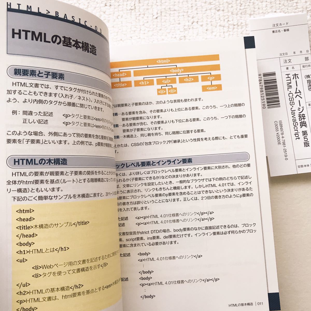 ■送料込み■即決■ 未使用 ホームページ辞典 HTML CSS JavaScript 第5版 web デザイン レイアウト ジャバスプリクト サイト制作 実務 SE_画像2