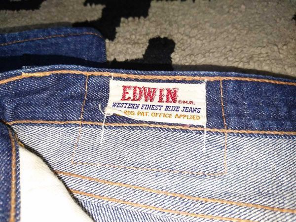 60\'s местного производства Vintage Vintage EDWIN 1005BT тонкий 28 прекрасный товар 359BF