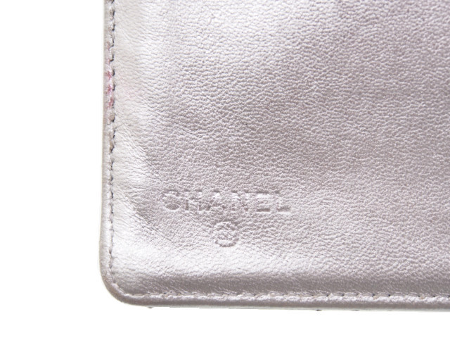通常品】シャネル CHANEL マトラッセ 長財布 シルバー ラムスキン