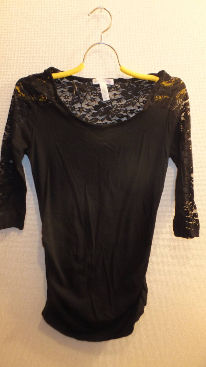 ★Ambiance Maternity★Ladies Tops アメリカレディーストップス USED IN JAPAN Black 黒　サイズS_画像1