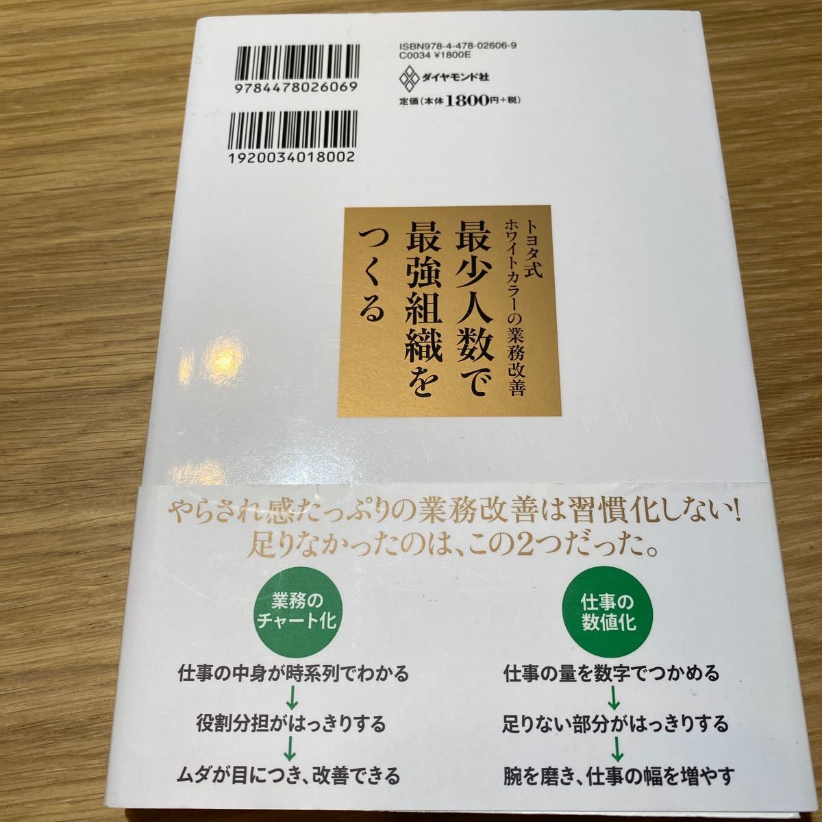 最少人数で最強組織をつくる トヨタ式ホワイトカラ-の業務改善  /ダイヤモンド社/石橋博史 (単行本（ソフトカバー）) 中古