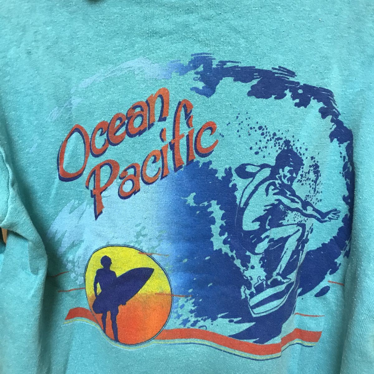 80s ヴィンテージ Ocean Pacific オールドサーフ スウェットパーカー_画像5
