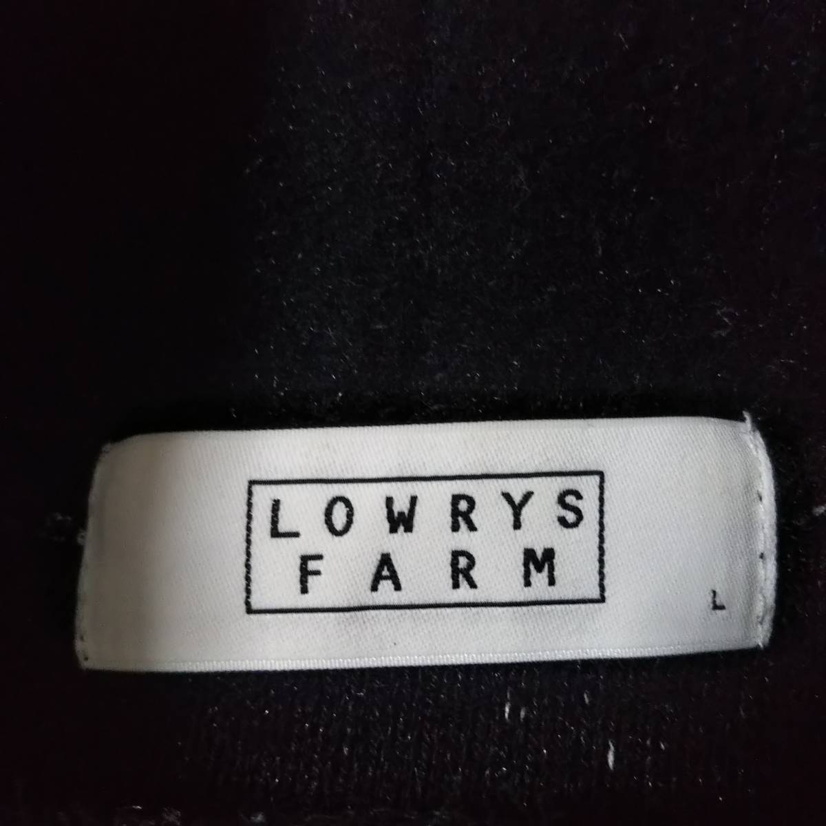 ★【LOWRYS FARM】ブラック プルオーバー Ｌサイズ★_画像3