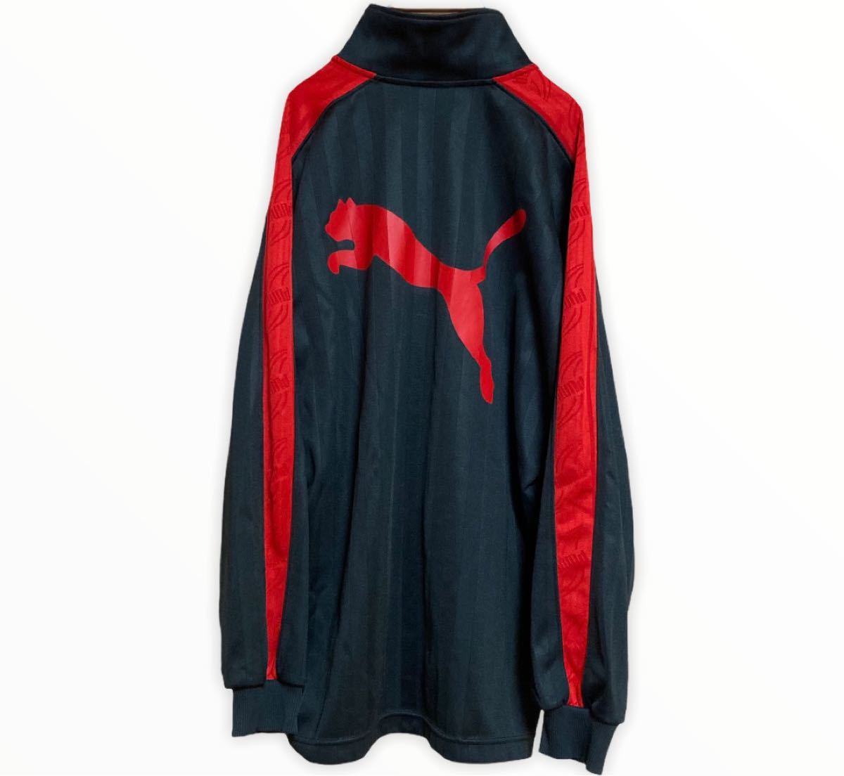 【2024年】お歳暮ギフト PUMA】ジャージ プーマ 黒x赤 サイドライン 黒x赤 ジャケット 上 プーマ