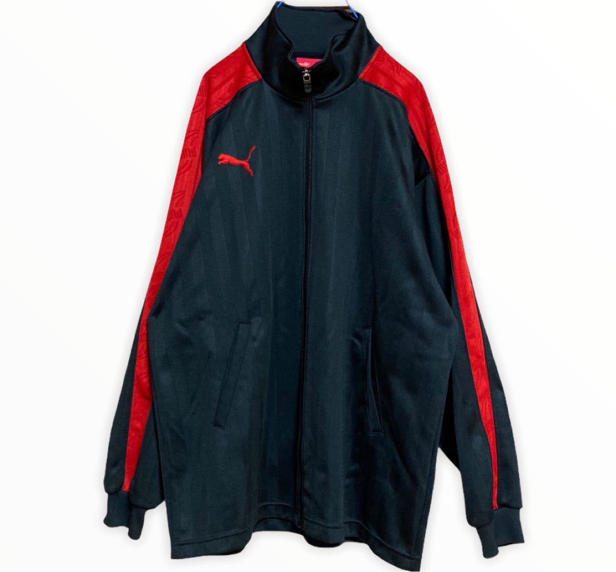 20-60代 人気ファッションブランド ジャケット 上 PUMA】ジャージ 黒x赤 プーマ 黒x赤 サイドライン プーマ