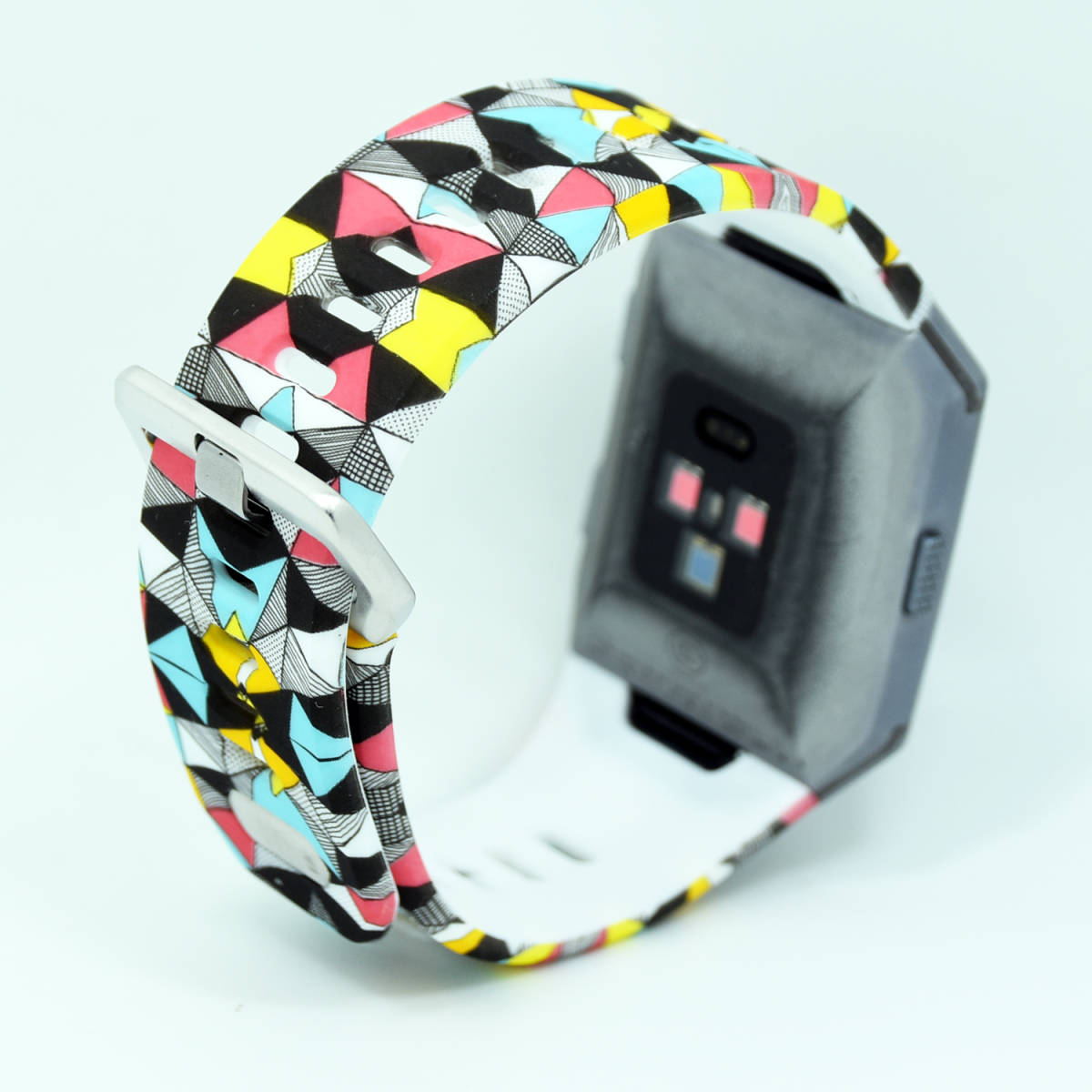 Fitbit Ionic プリントシリコンウォッチベルト 交換用バンド 派手 2☆consumer_electronics