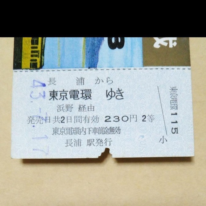 記念乗車券　国鉄　古い切符　電化完成　1968　7/13