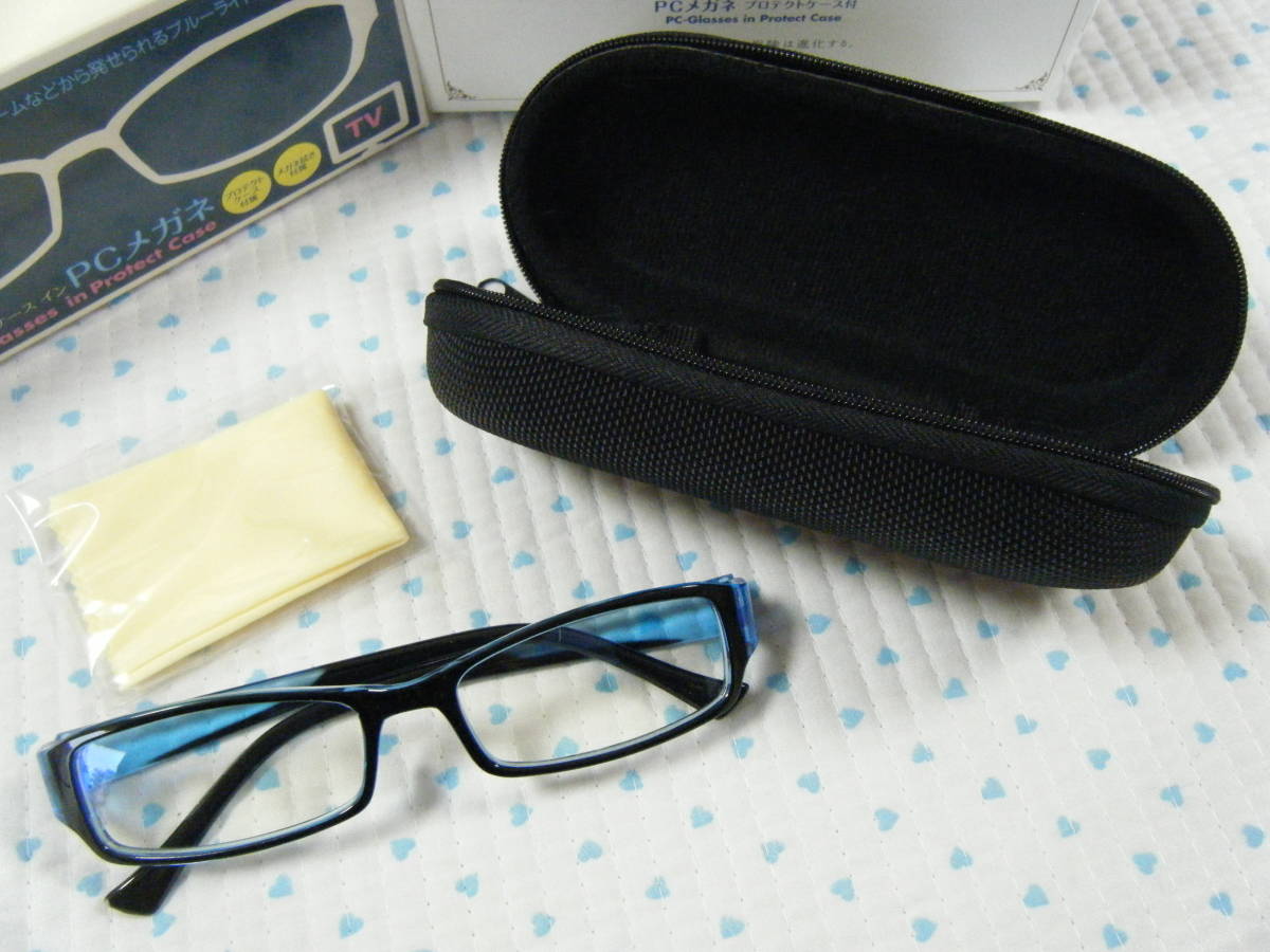  No-brand PC очки * очки прозрачный голубой цвет BLUE LIGHT:38.5% cut персональный компьютер / смартфон / мобильный игра и т.д. Япония жизнь специальный сувенир 