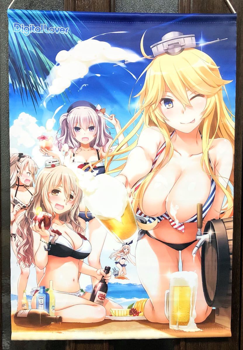 ヤフオク 艦隊これくしょん 水着 B2タペストリー アイオワ