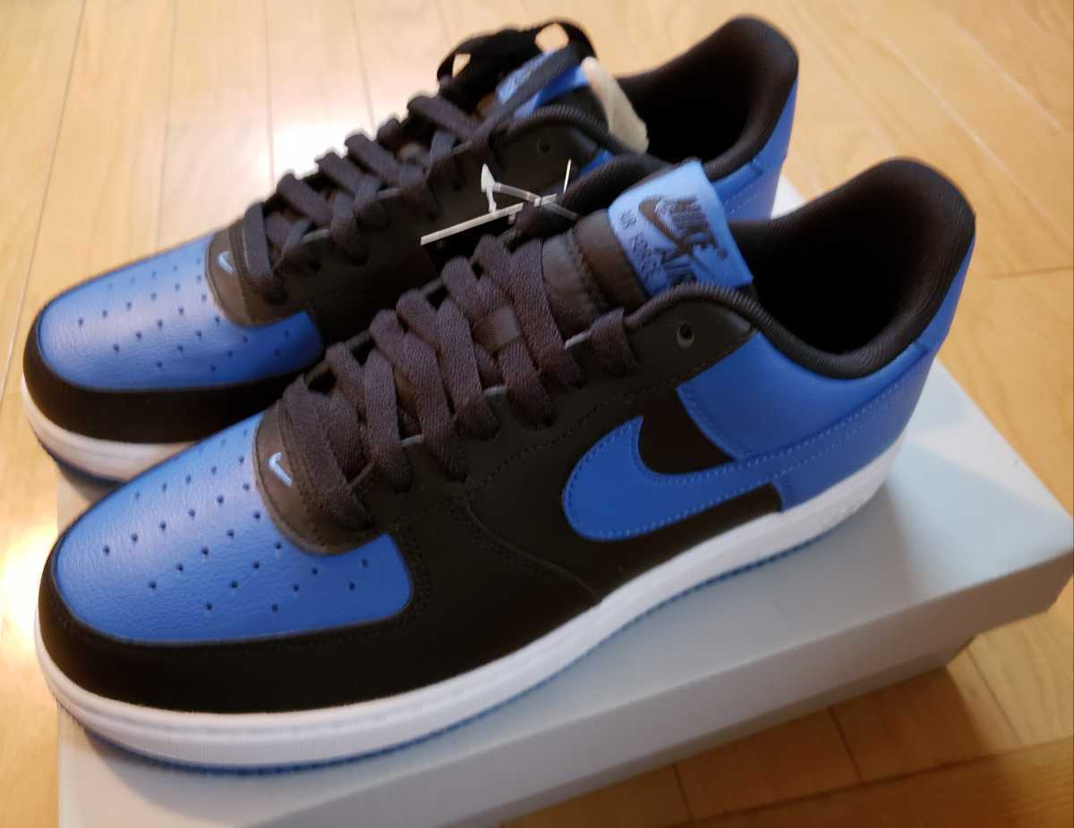 未使用 激レアカラー黒青 NIKE AIR FORCE 1 LOW ブラック ロイヤル