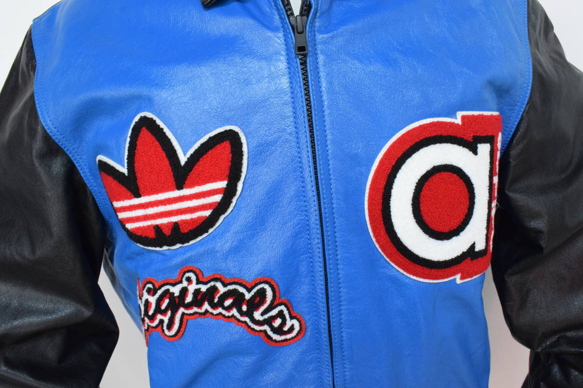 定価110000円 adidas Originals by NIGO B.O.T LEATHER JACKETアディダス オリジナルス レザー スタジャン M_画像2