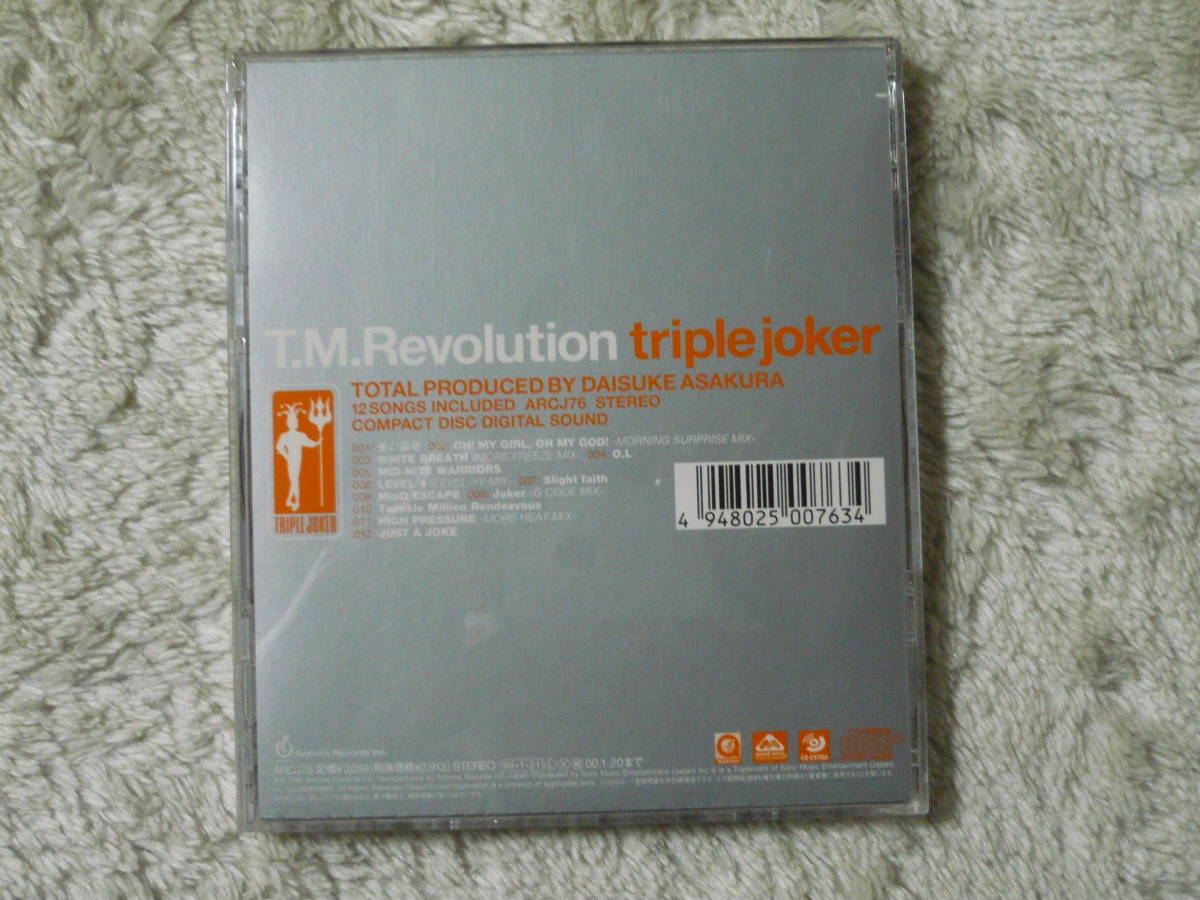 T.M.Revolution : triple joker 全12曲　定価3059円　送料180円　WHITEBREATH/MID-NIGHT WARRIORS/Joker/HIGH PRESSURE/JUST A JOKE_画像2