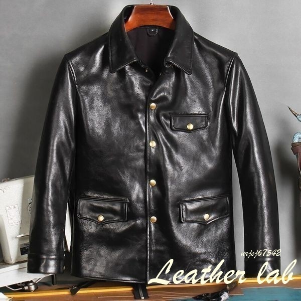 安心の定価販売 Y'2 LEATHERホースハイドレザージャケット ブラウン 36