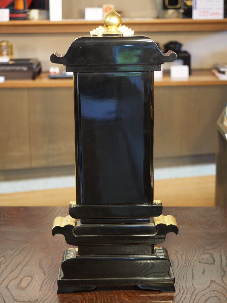 60年物 特大 未使用品 10寸丈 純前金位牌 寺院向け 柱付筆返座幅広