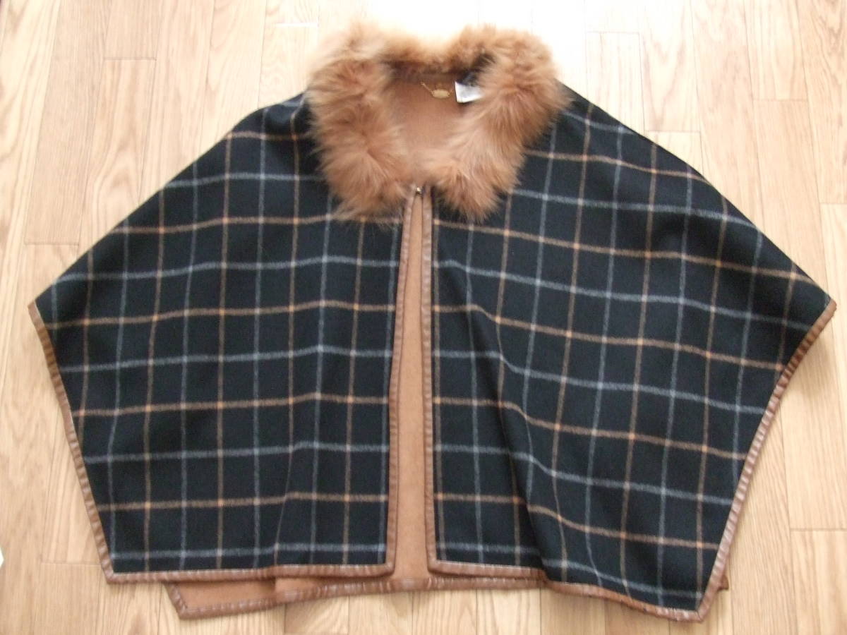 海外並行輸入正規品 【MISCHMASCH・リバーシブル・ファー付き・毛のポンチョ★】 ポンチョ 海外並行輸入正規品 【MISCHMASCH・リバーシブル・ファー付き・毛のポンチョ★】 ポンチョ