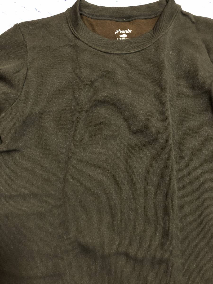  новый товар *phenix Phoenix обратная сторона ворсистый * черный | рубашка с длинным рукавом * женский M размер 