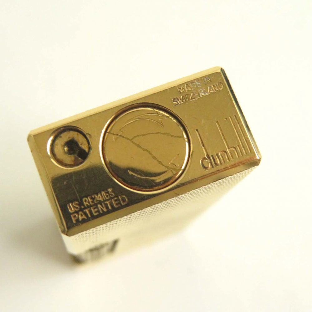 良品▽Dunhill ダンヒル ローラータイプ ガスライター ゴールド スイス