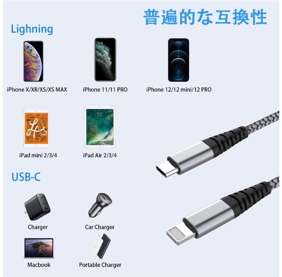  USB-C - Lightning ケーブル 