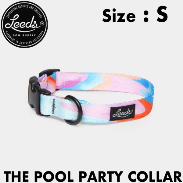 【送料無料】Leeds Dog Supply リーズドッグサプライ 　COLLAR 首輪 POOL PARTY Sサイズ_画像1