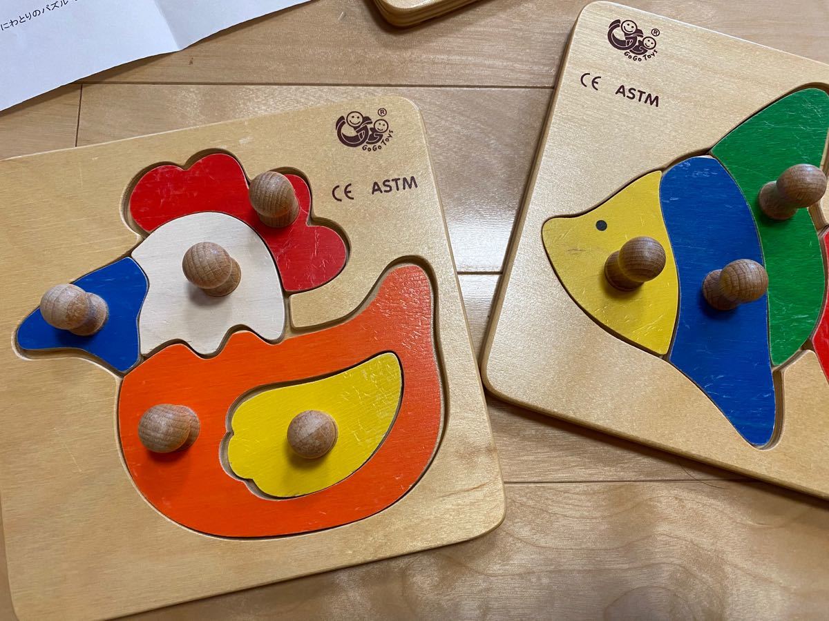 木製パズル　乳児 知育玩具　easypuzzle
