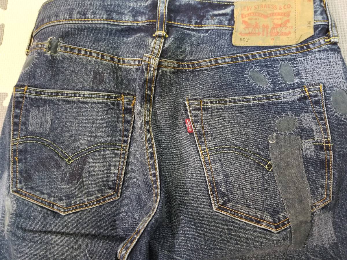 希少美品】Levi's リーバイス 501 ボタンフライ オールパッチワーク