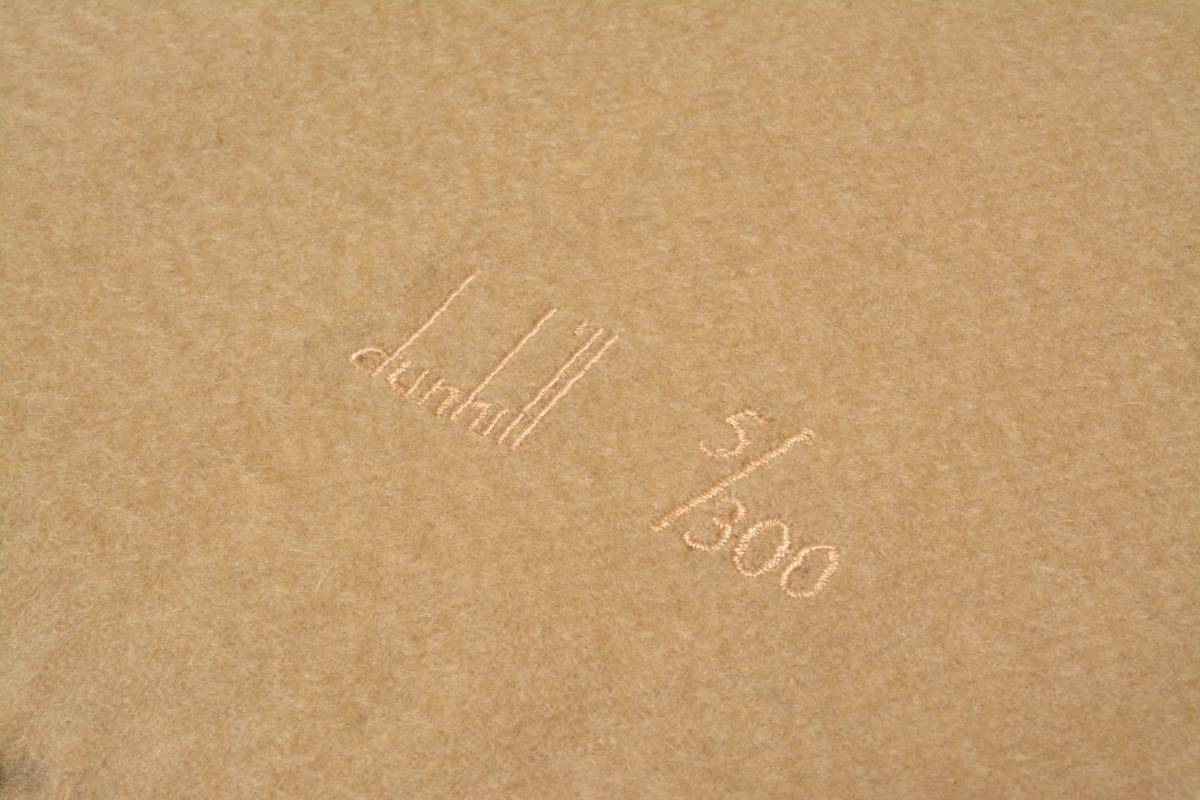 美品 dunhill 超高級マフラー 最上級繊維神の糸ビキューナ+繊維の宝石カシミヤ 極上の艶感 ダンヒル vicuna ビクーニャ