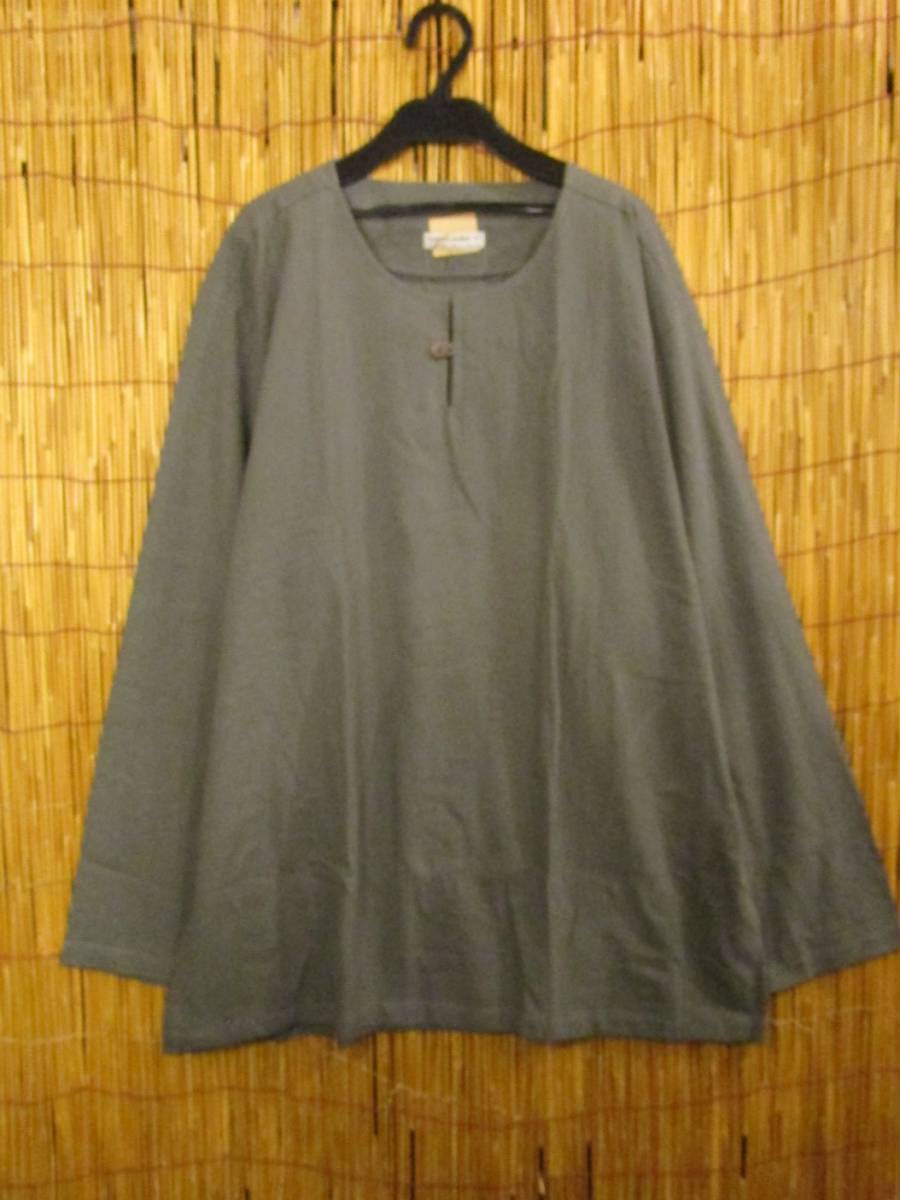 ④新品＊男女兼用＊コットン素材＊一つボタン＊ロングスリーブ＊プルオーバー＊３ＸＬ_画像1