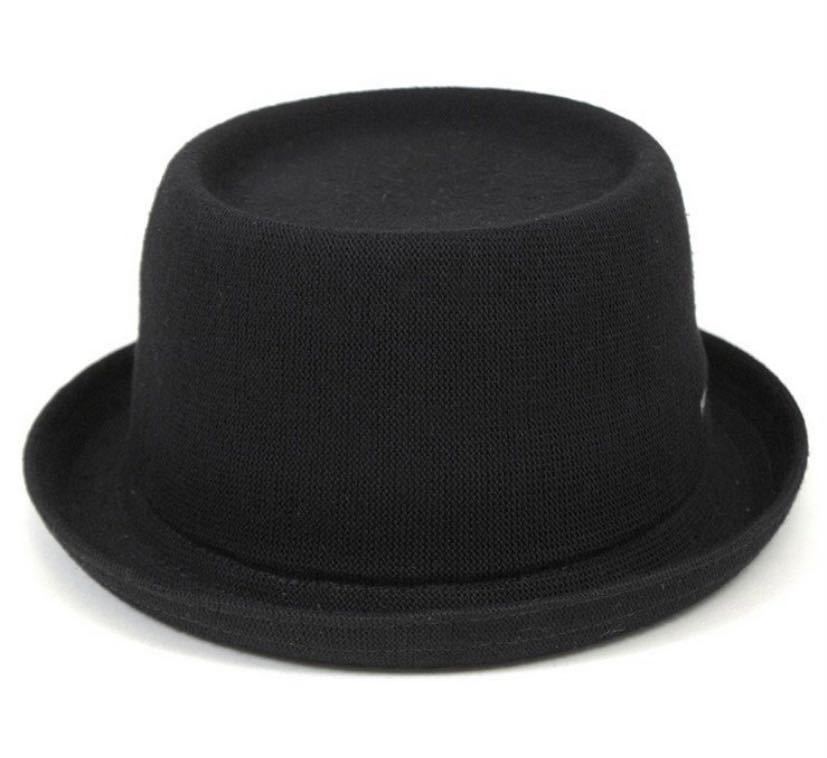 прекрасный товар включая доставку Kangol свинина пирог шляпа BAMBOO MOWBRAY KANGOL черный чёрный мягкая шляпа шляпа 