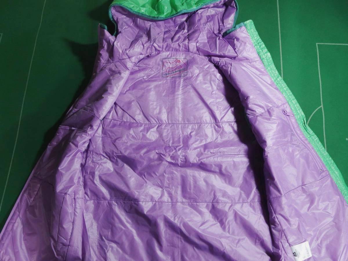 ^ mountain equipment Prima loft .. cotton inside with a hood . the best green Apple / lilac W\'XS(JP-S) beautiful goods!!!^
