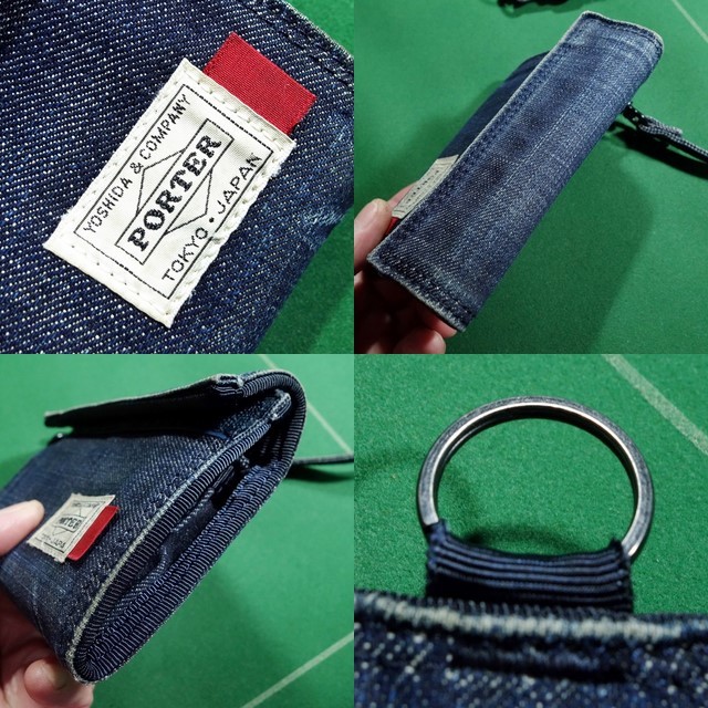 □ポーター x LEVI’s リーバイス コラボ 赤タグ ヴィンテージ風デニム生地 2つ折り 財布 ウォレットコード付 インディゴ 美品!!!□ □ポーター x LEVI’s リーバイス コラボ 赤タグ ヴィンテージ風デニム生地 2つ折り 財布 ウォレットコード付 インディゴ 美品!!!□
